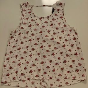 Floral top with cutout back